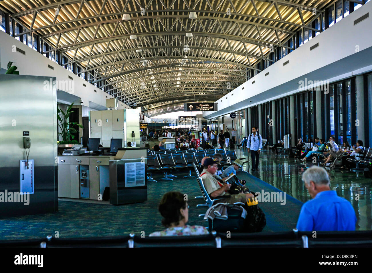The Departures Terminal at Tampa International Airport FL Stock Photo