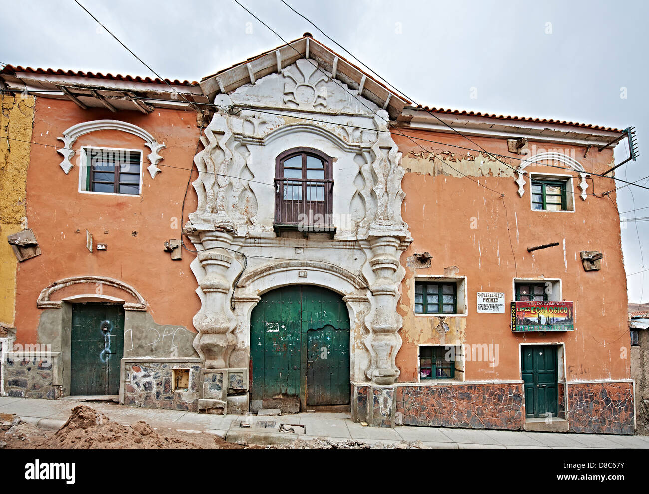 Colonial architecture in Potosi, Bolivia Stock Photo