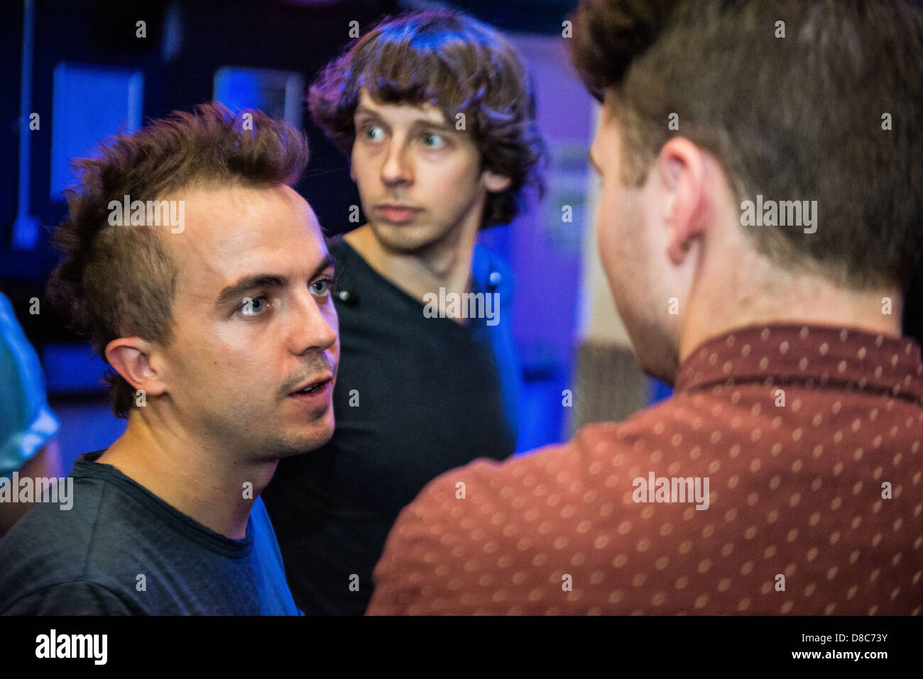 Frankie Muniz and his band Kingsfoil meet and greet with fans after their  Guildford gig on their debut UK tour Stock Photo - Alamy
