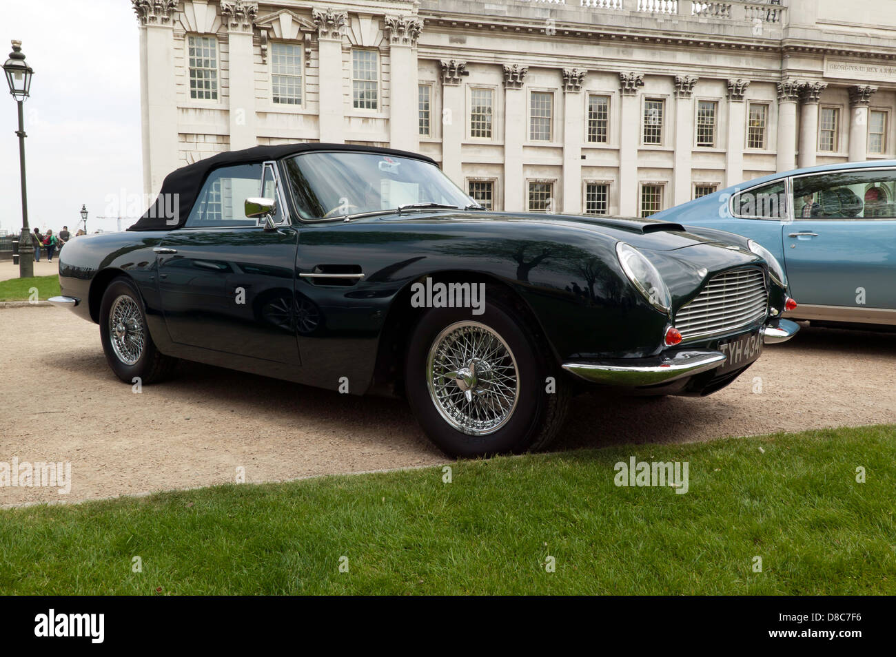 An 1967 Aston Martin DB6 Volante, on display at the Old Royal Naval  College, Greenwich Stock Photo - Alamy
