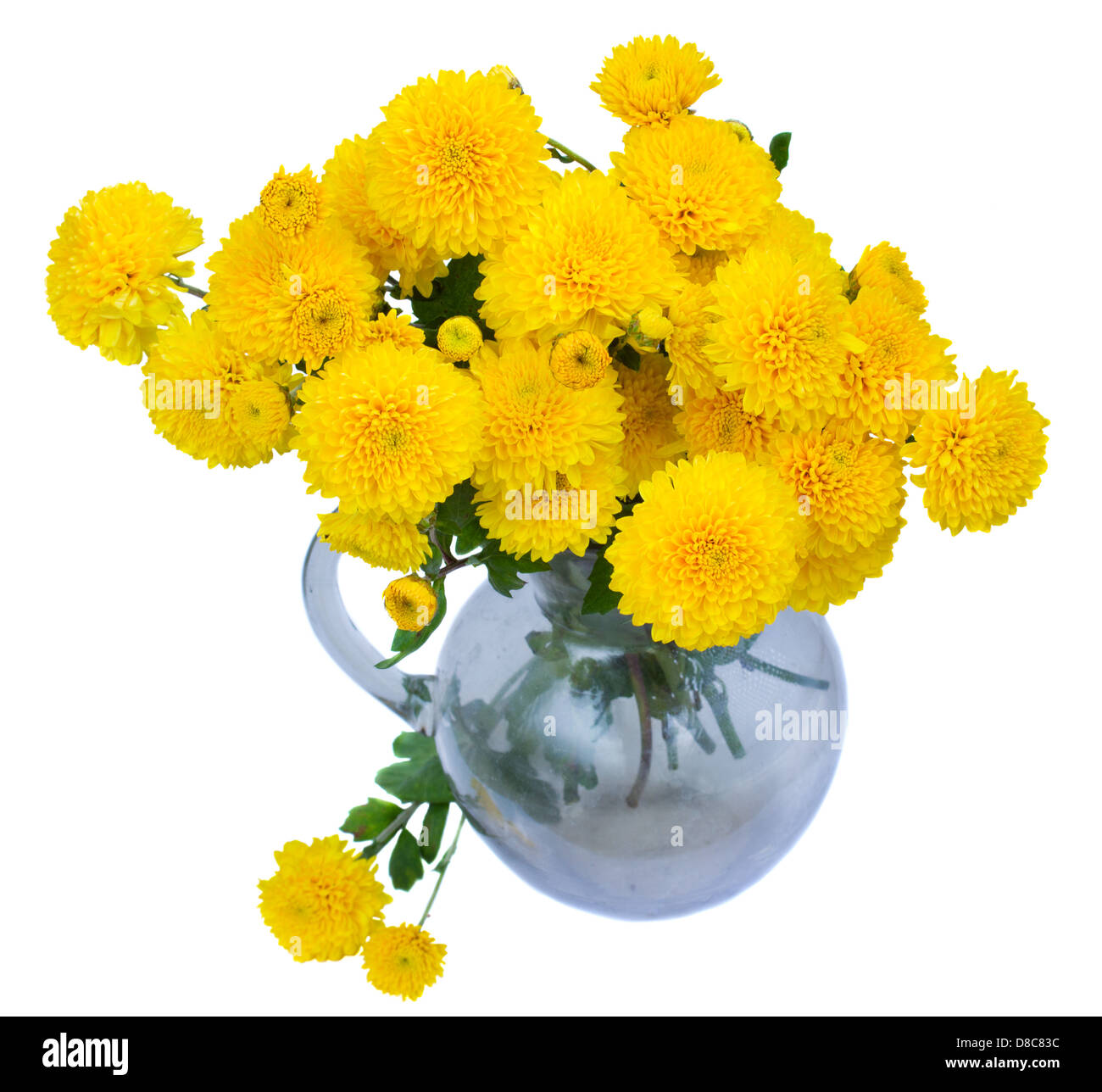 bouquet of mums in vase Stock Photo Alamy