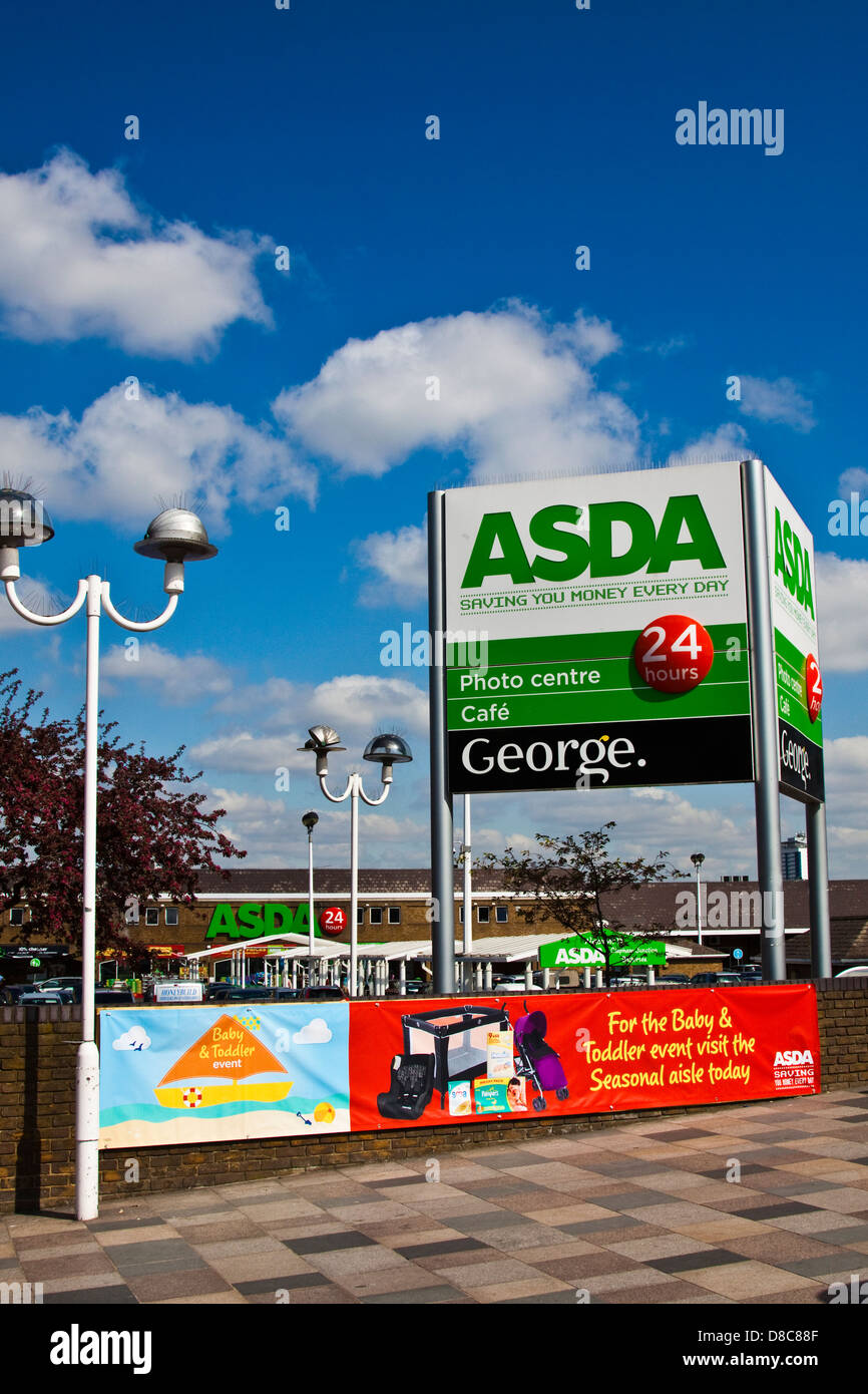 Asda supermarket-London Stock Photo