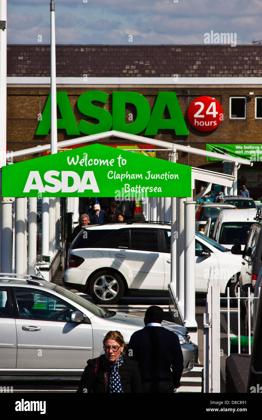 Asda supermarket-London Stock Photo