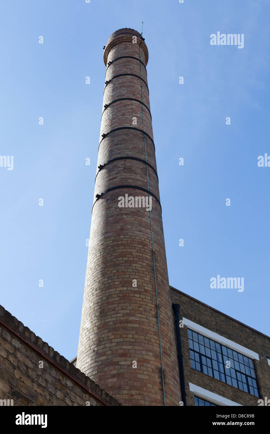 Industrial chimney, Chimney Court, Wapping Stock Photo