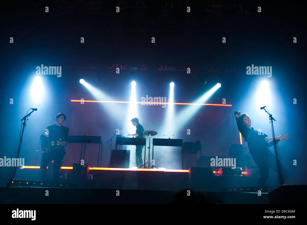 The XX performing at the Night and Day festival, in Lisbon, Portugal. Stock Photo