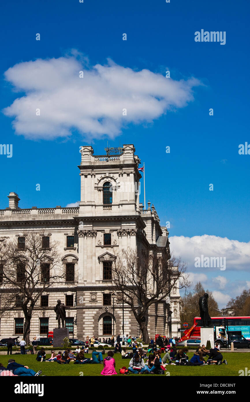 Parliament square-London Stock Photo