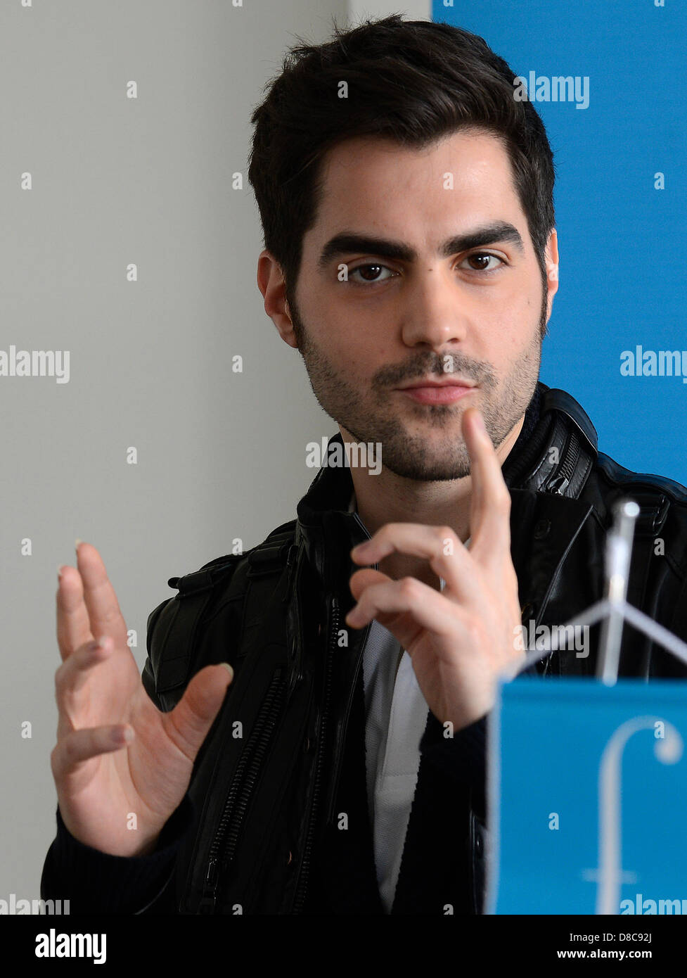 Guitarist Milos Karadaglic from Montenegro is seen during a press conference within the 68th Prague Spring music festival in Prague, Czech Republic, May 24, 2013. (CTK Photo/Michal Krumphanzl) Stock Photo