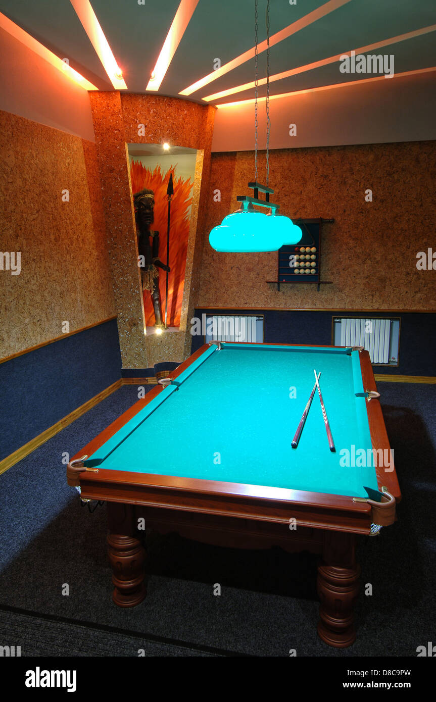 classical billiards room for games Stock Photo Alamy