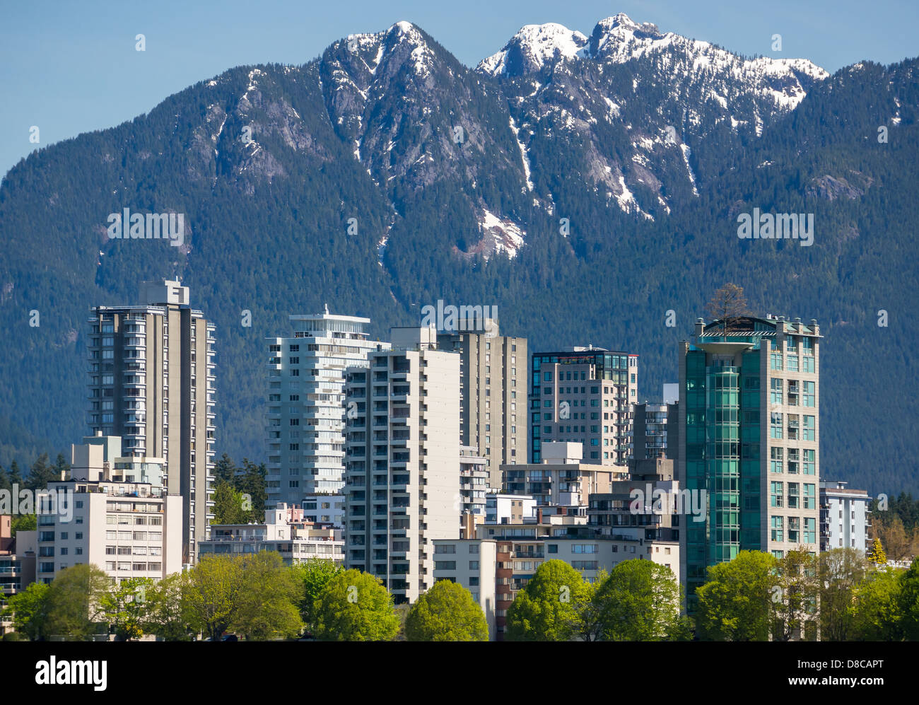 View on The West End of Vancouver across English Bay Stock Photo Alamy