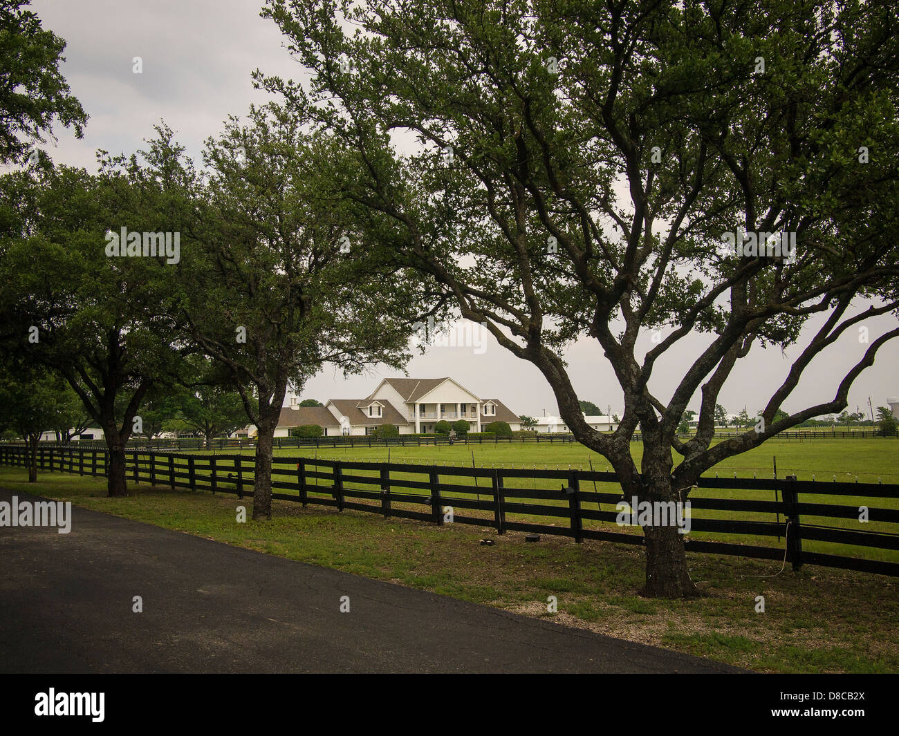 The Southfork Ranch where the TV series Dallas was filmed. Covering the challenges of a rich Texas family and brother rivalry. Stock Photo