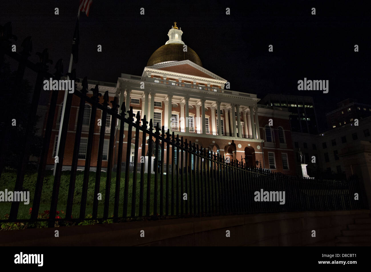 The Massachusetts State House. Stock Photo