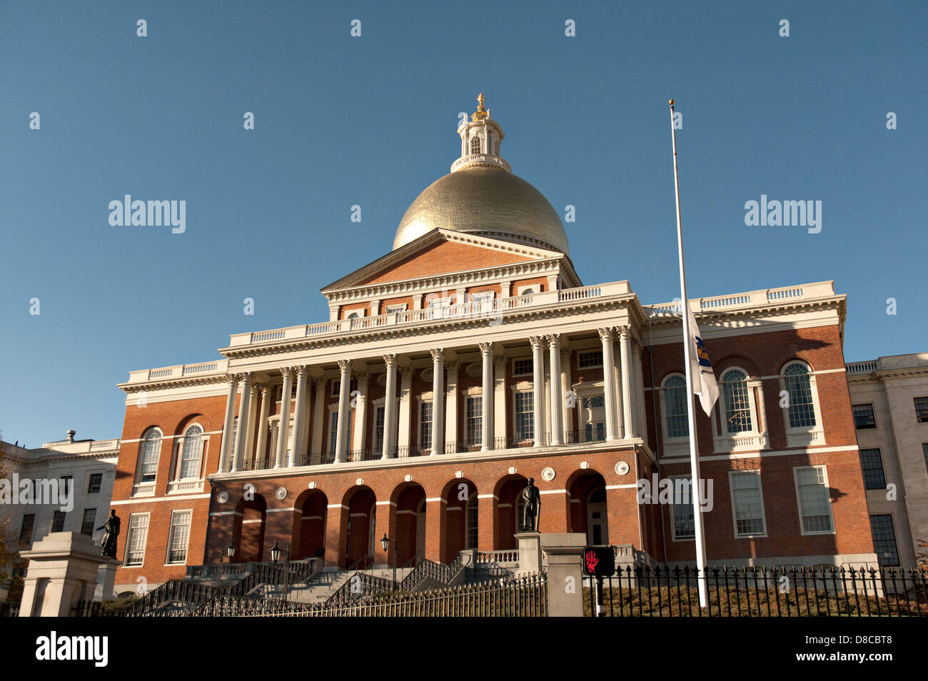 The Massachusetts State House. Stock Photo
