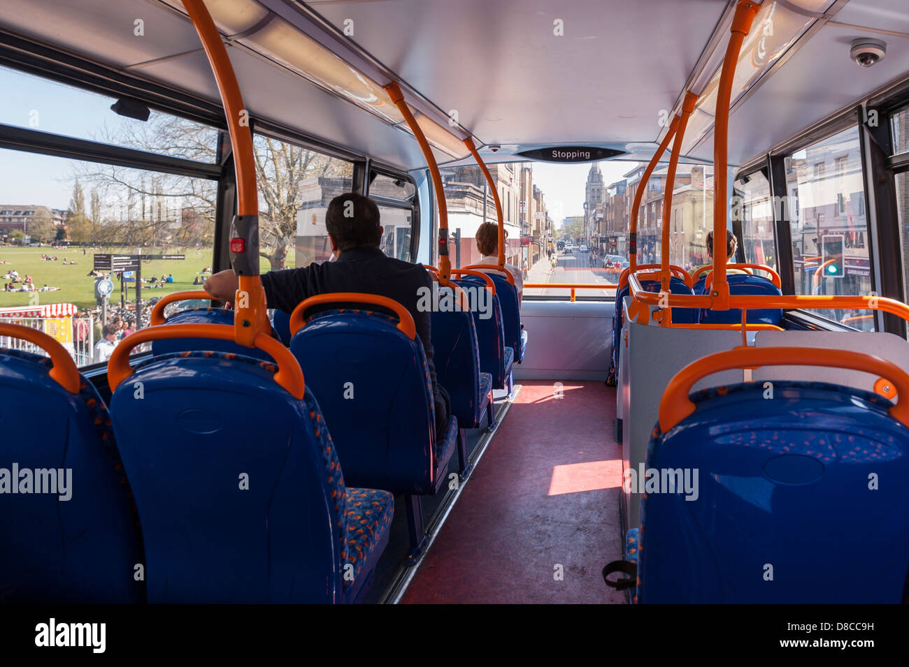 Inside Double Decker Bus London