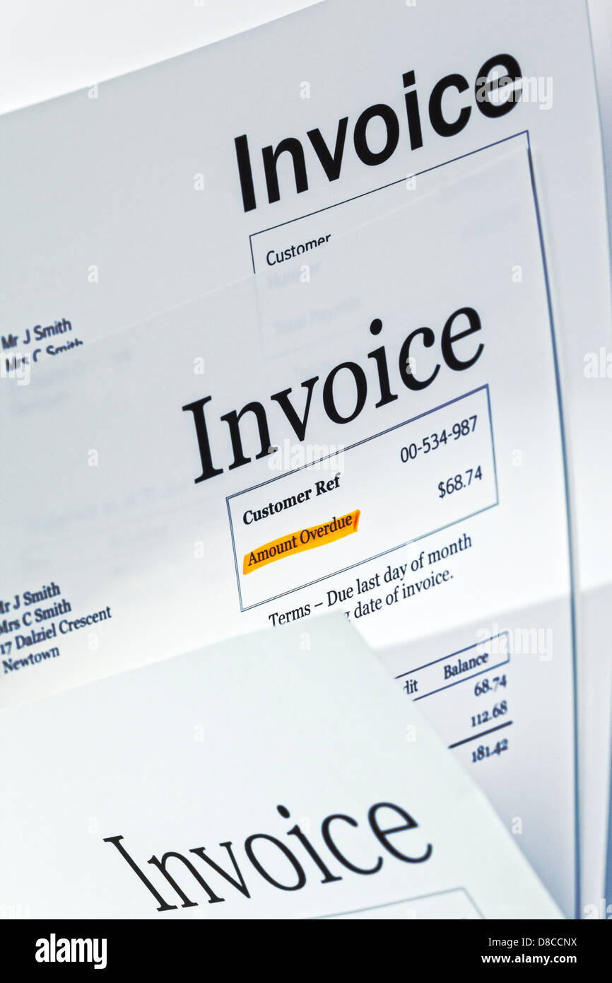Invoice amount due hires stock photography and images Alamy