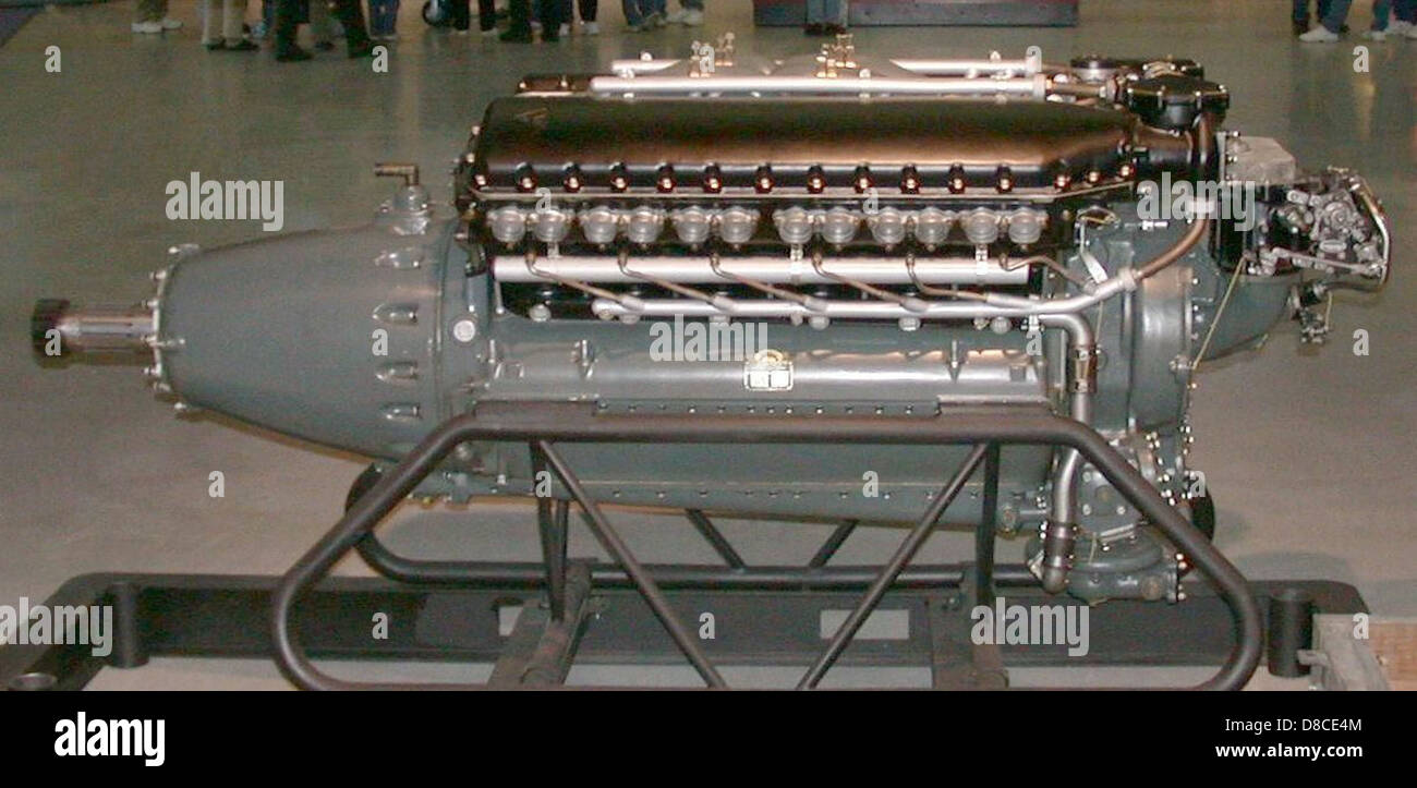 Allison v 1710 vee 12 engine at Smithsonian museum. Stock Photo