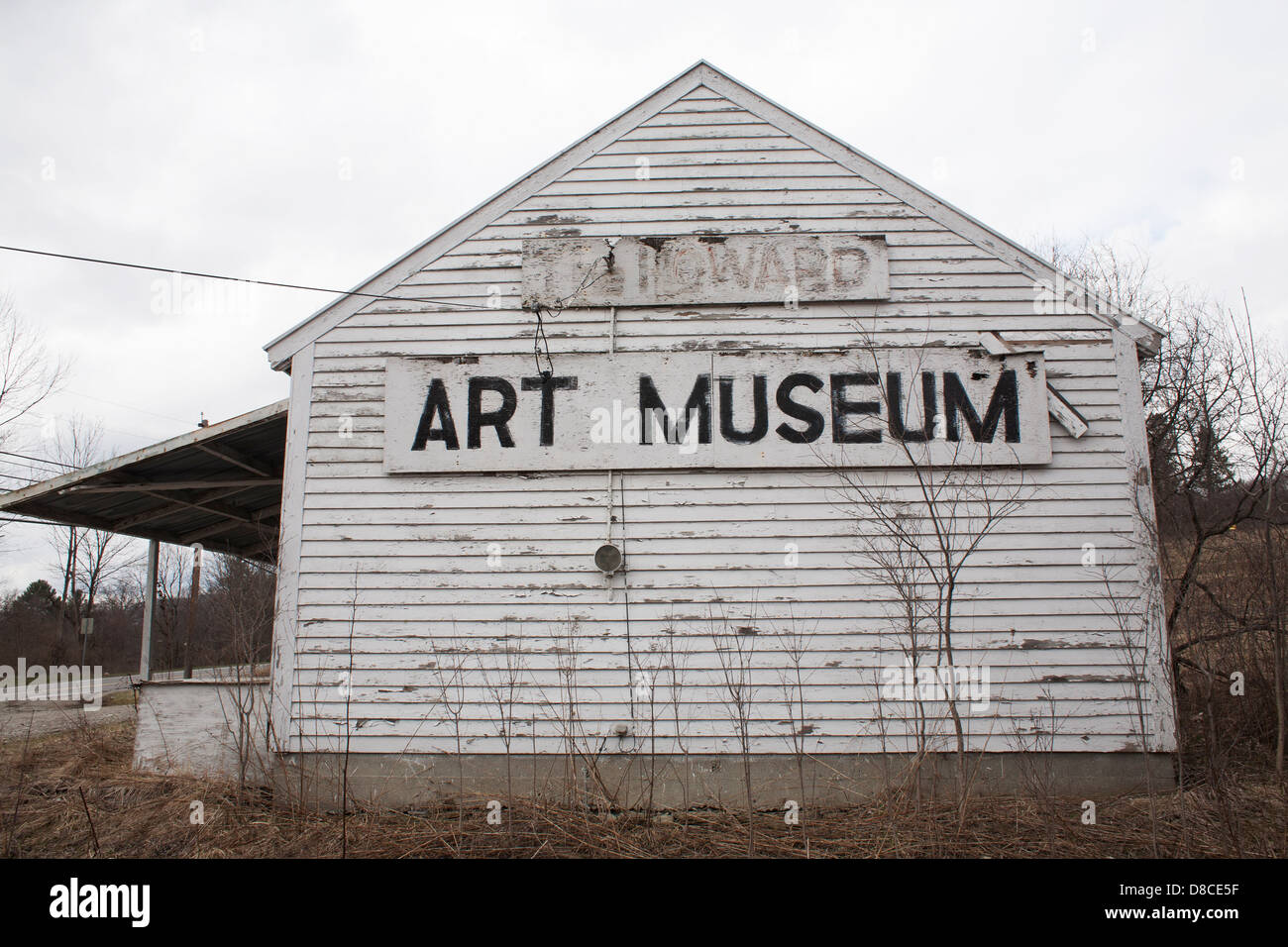 Abandoned 'Art Museum' in southern Vermont. Stock Photo