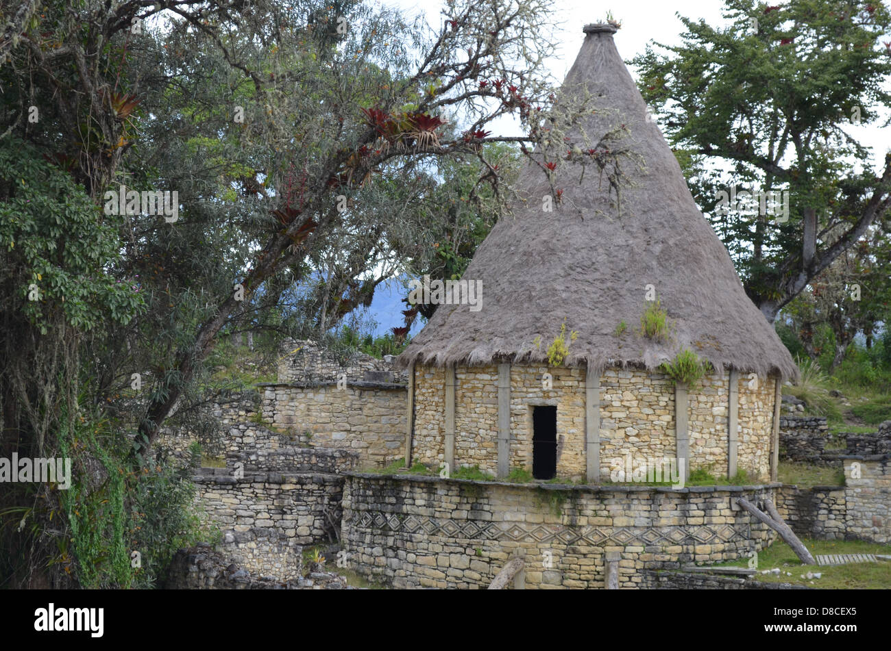 a traditional Chachapoyan housing structure, Keulap, Chachapoyas, Peru