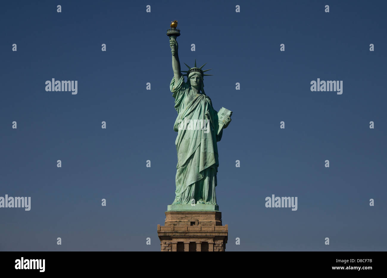 The Statue of Liberty on Liberty Island in the Hudson River in New York