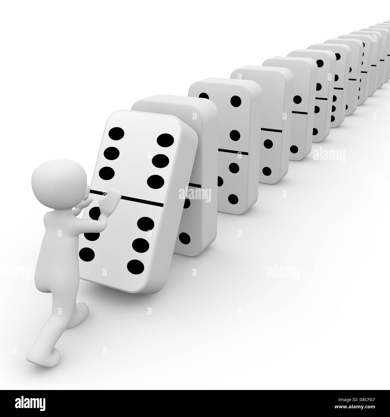 Dominoes falling with motion blur hi-res stock photography and images -  Alamy