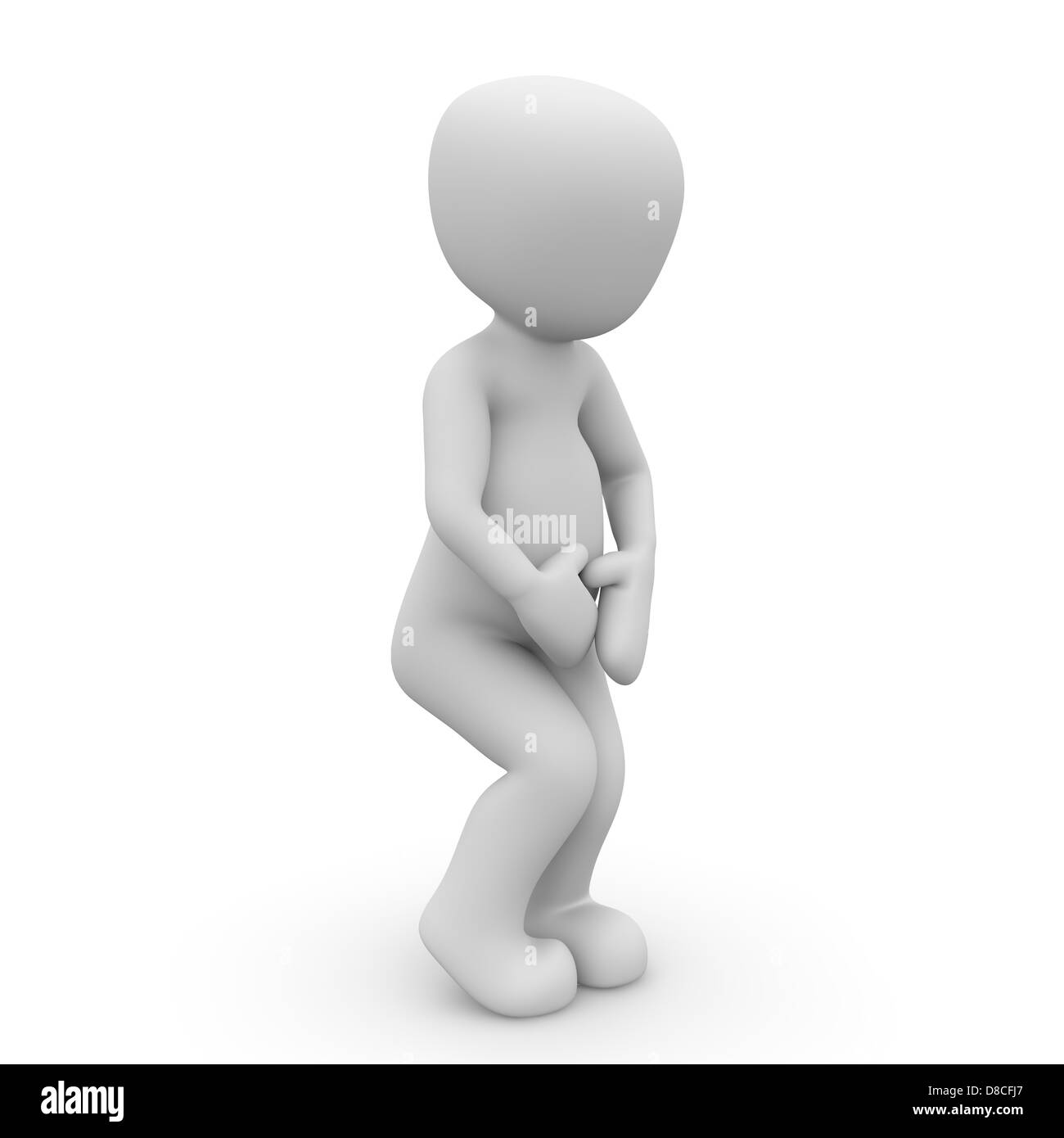 A 3D character needs a toilet Stock Photo - Alamy