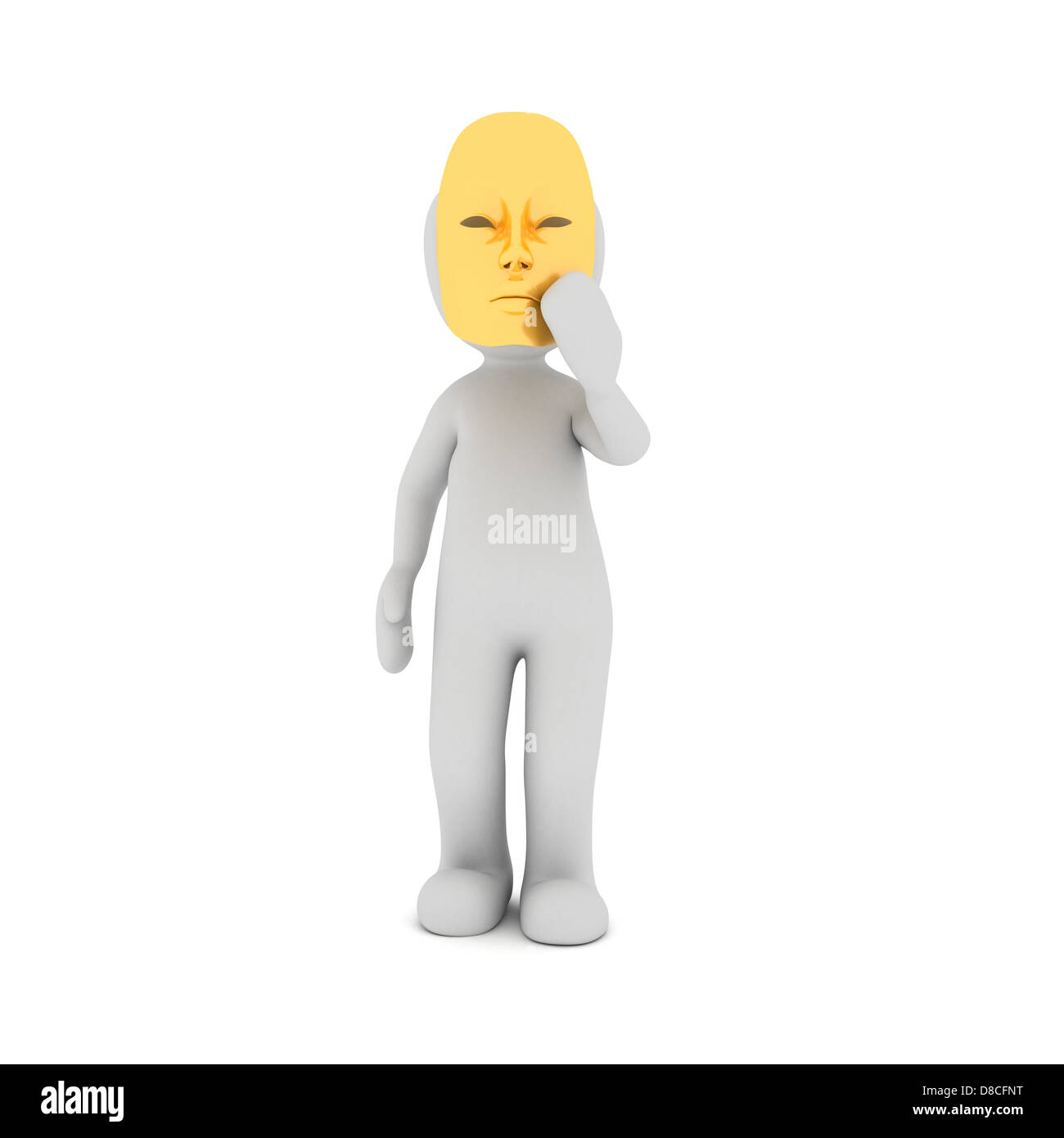 Download A 3d Character With A Yellow Mask Stock Photo Alamy PSD Mockup Templates