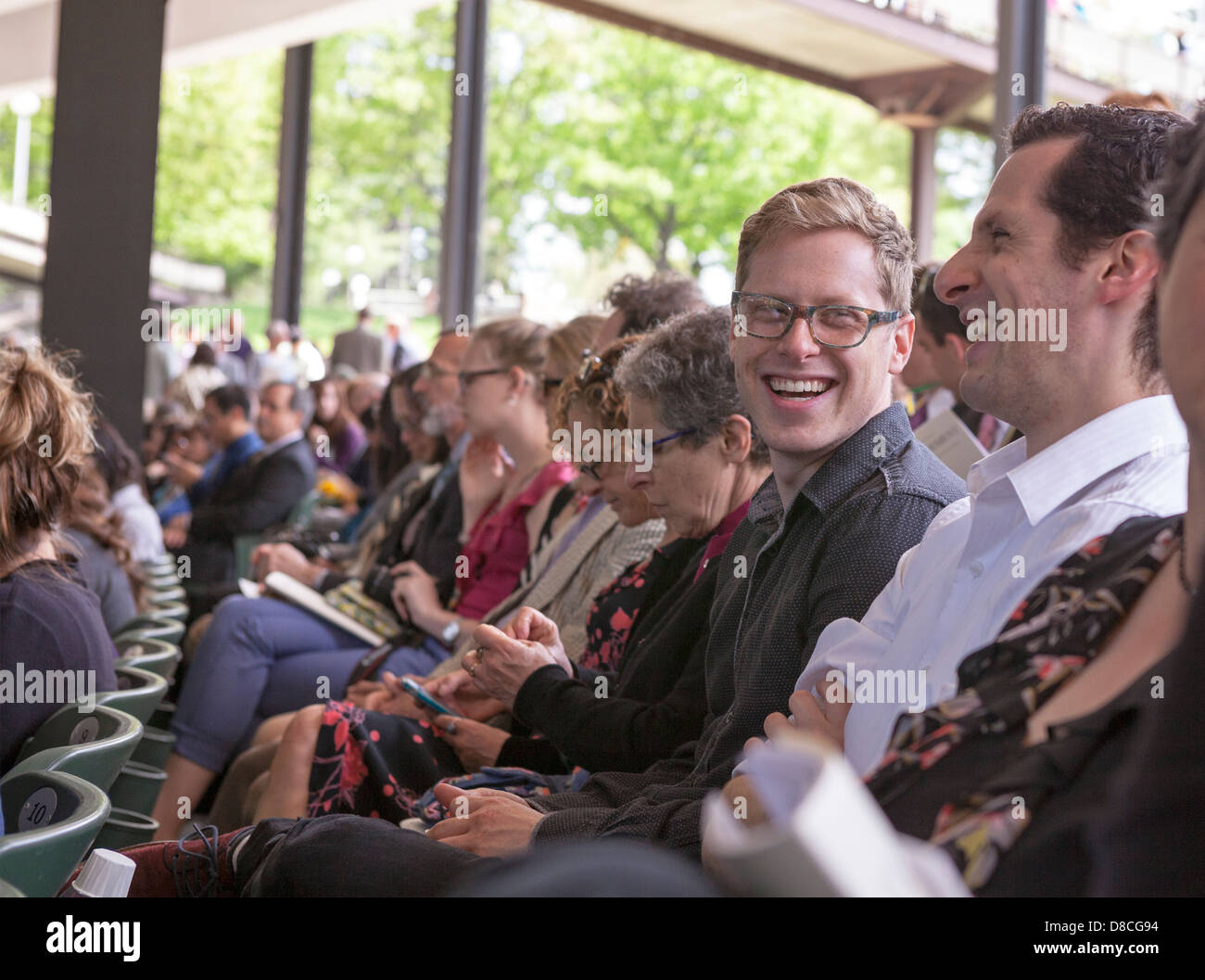 Family and friends join in the celebration of graduation at Skidmore