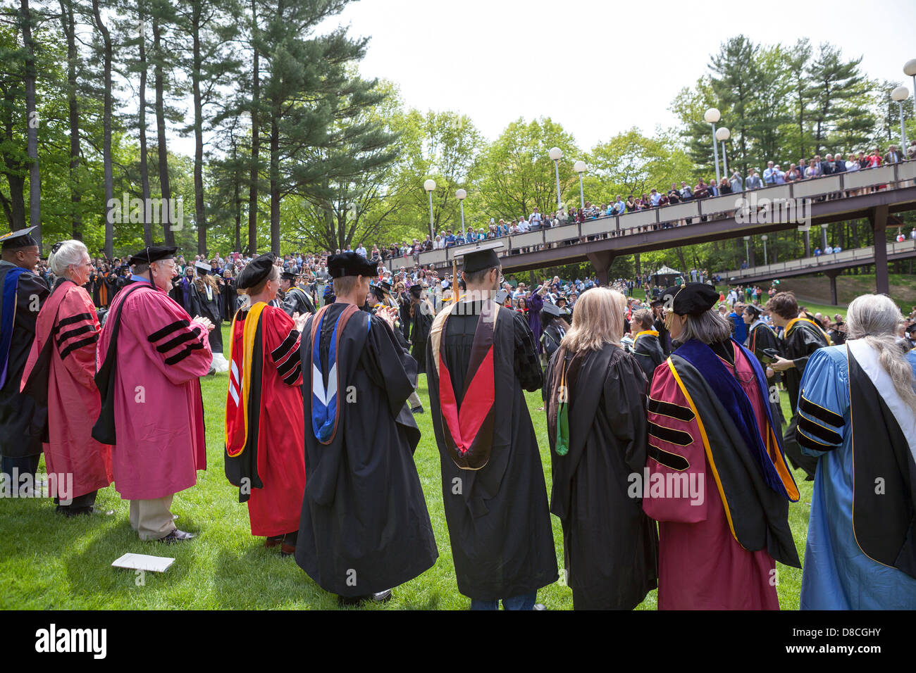 Family and friends join in the celebration of graduation at Skidmore