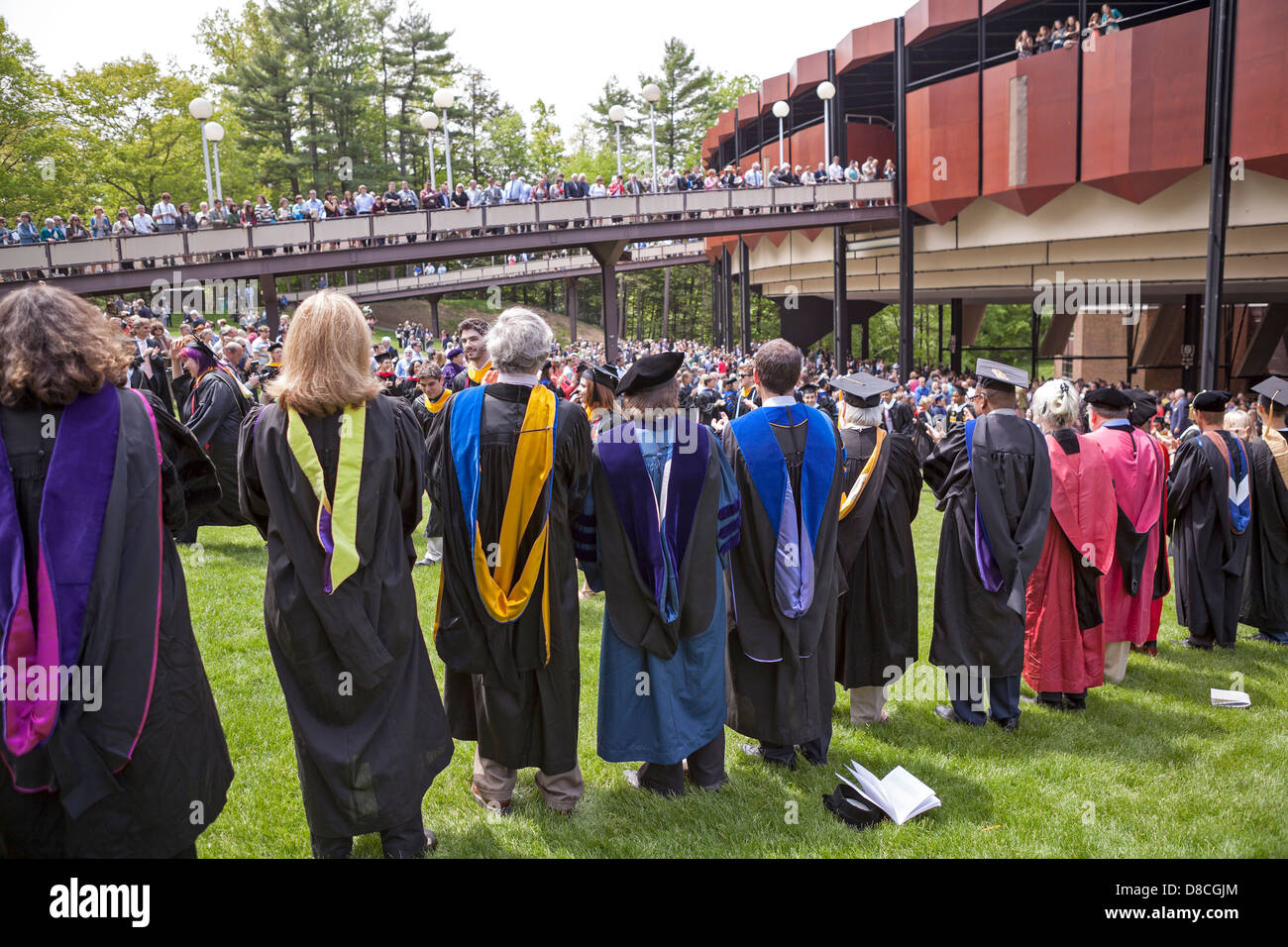 Family and friends join in the celebration of graduation at Skidmore
