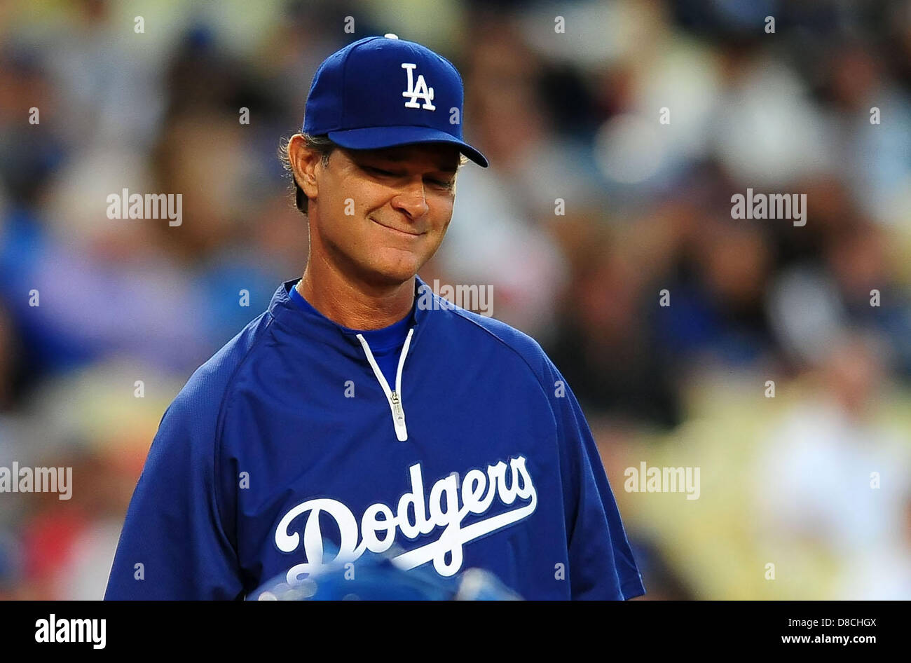 May 24, 2013 Los Angeles, CA.Los Angeles Dodgers Manager Don Mattingly  during the Major League Baseball game between the Los Angeles Dodgers and  the St. Louis Cardinals at Dodger Stadium..Louis Lopez/CSM/Alamy Live