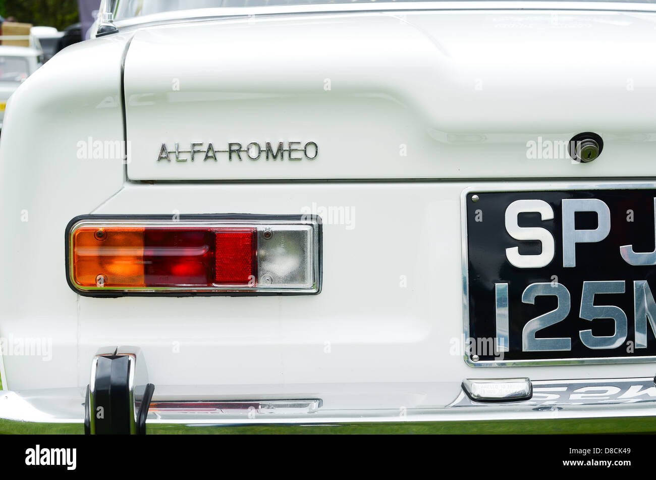 Close-up of a classic car – Alfa Romeo. Stock Photo