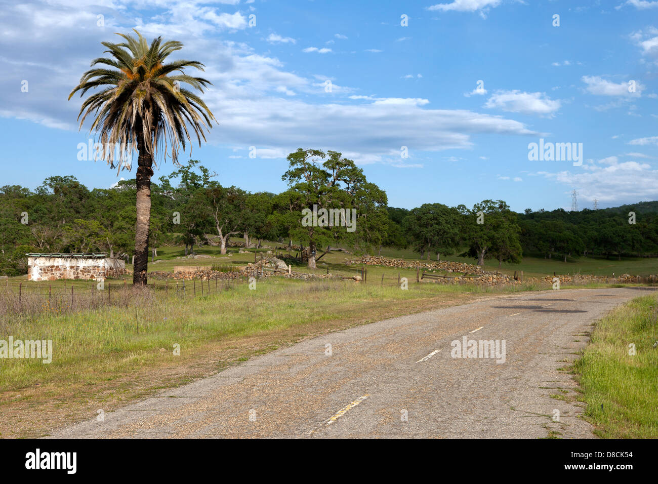 Telegraph Road, a bypassed section of CA Highway 4, winds though the