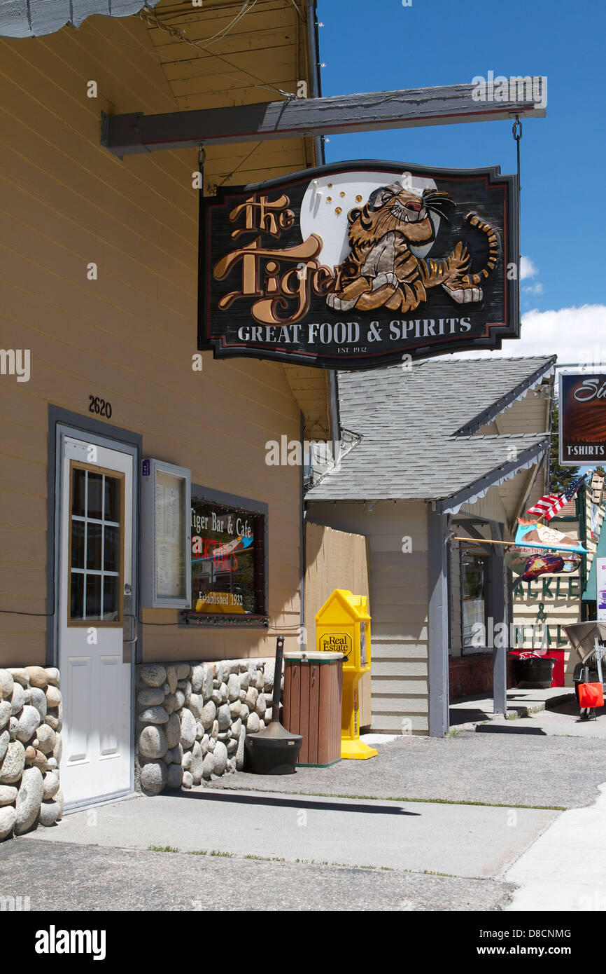 The Famous Tiger Bar in June Lake in the Eastern Sierra Mountains of