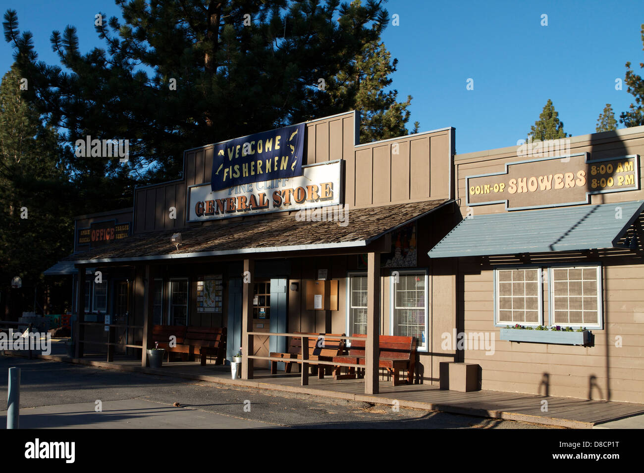 Pine Cliff Resort and rv park general store in June lake in the Sierra ...