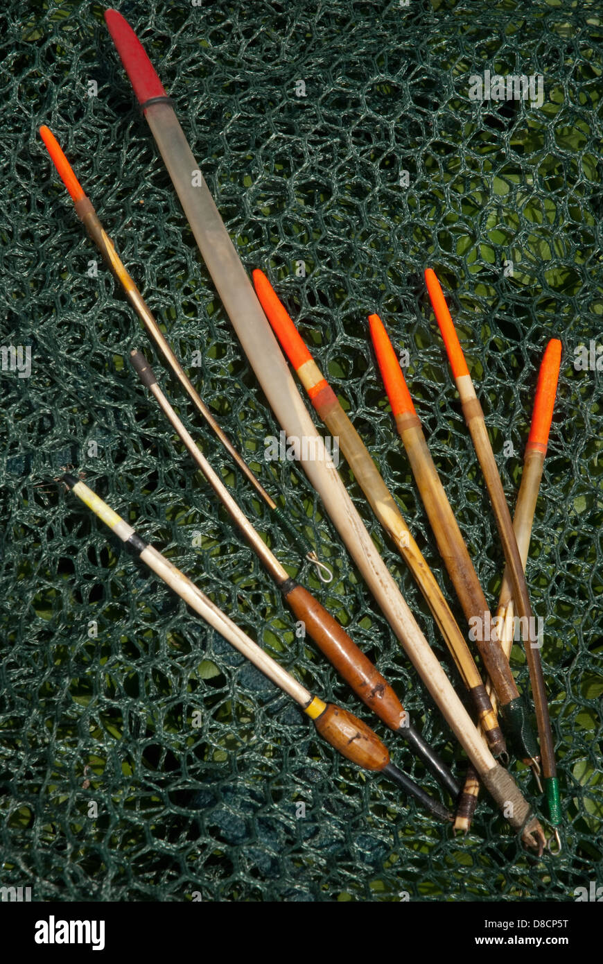A selection of quill freshwater fishing floats Stock Photo Alamy