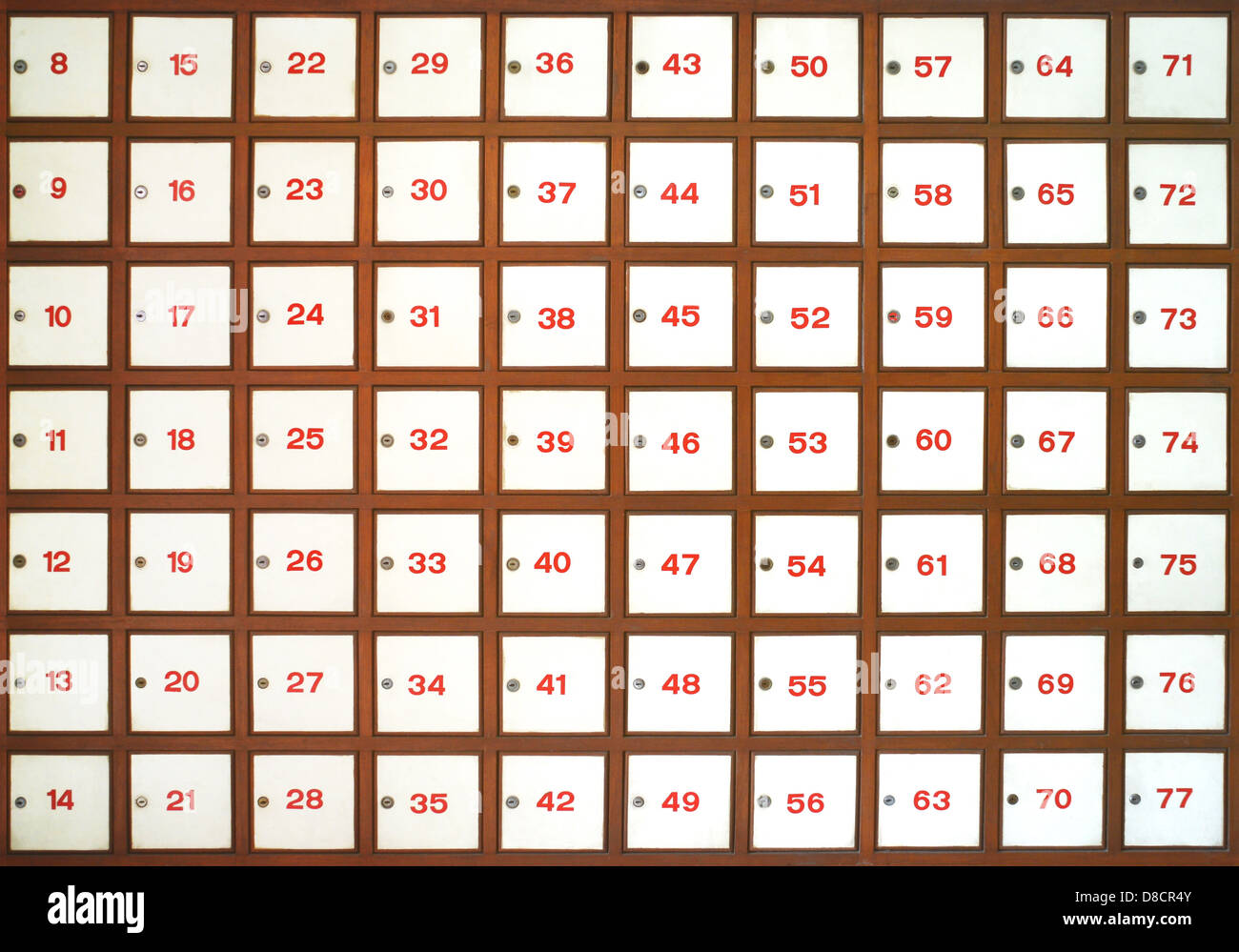 Post Office Mail Boxes Stock Photo Alamy