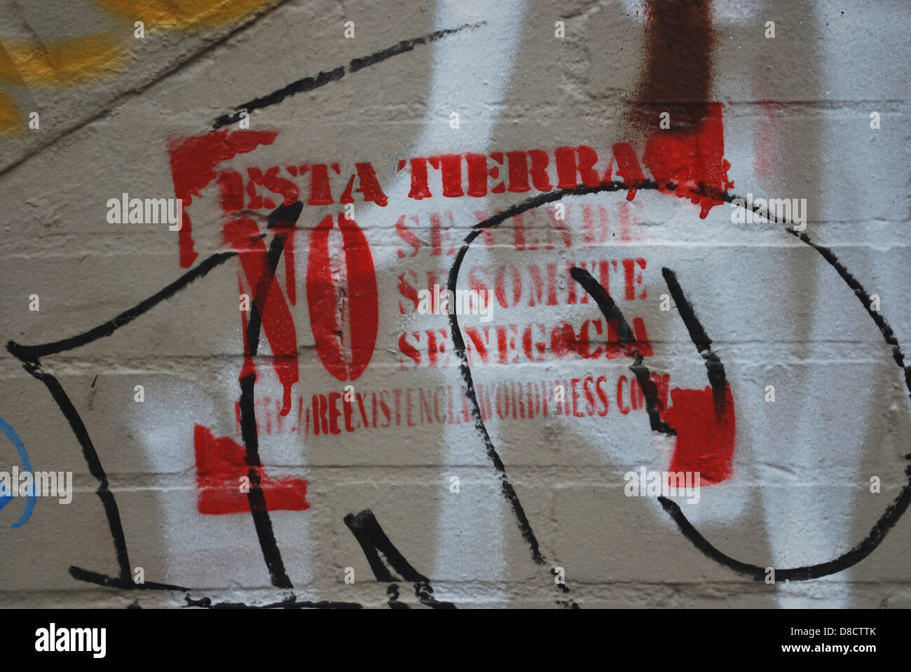 This land is not for sale, will not submit, is not up for negotiation Stock Photo