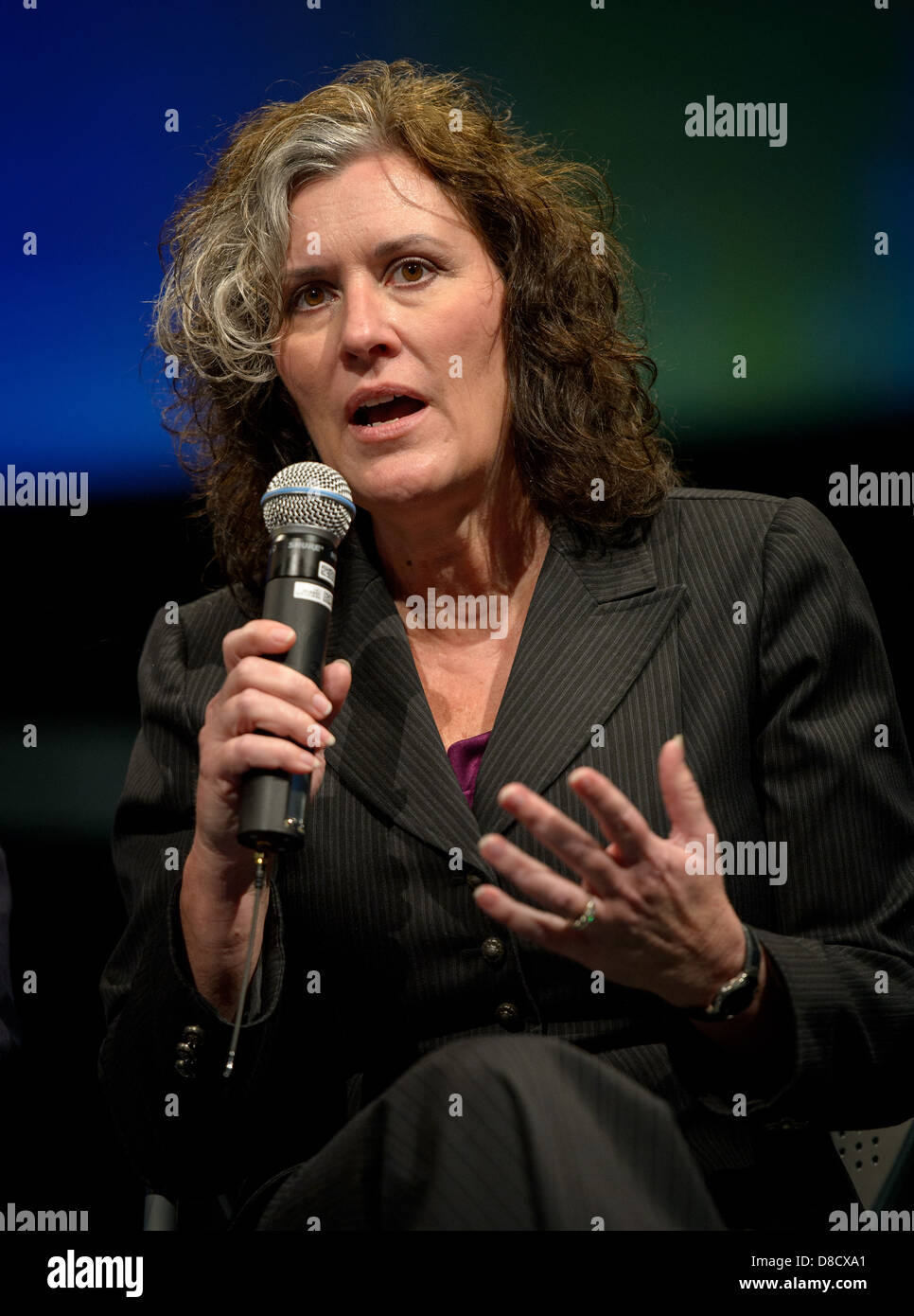 Rene McCormick, director of standards and quality, National Math and Science Initiative, talks during a seminar called 'Sally Ride: How Her Historic Space Mission Opened Doors for Women in Science' May 17, 2013 in Washington, DC Stock Photo