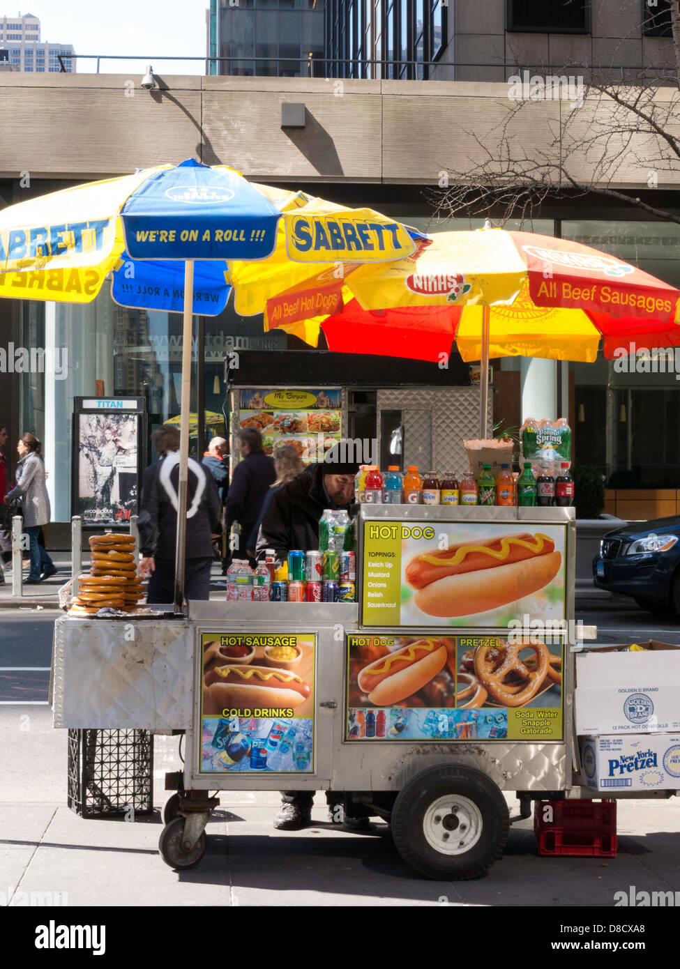 Sidewalk Hot Dog Vendor, NYC Stock Photo Alamy