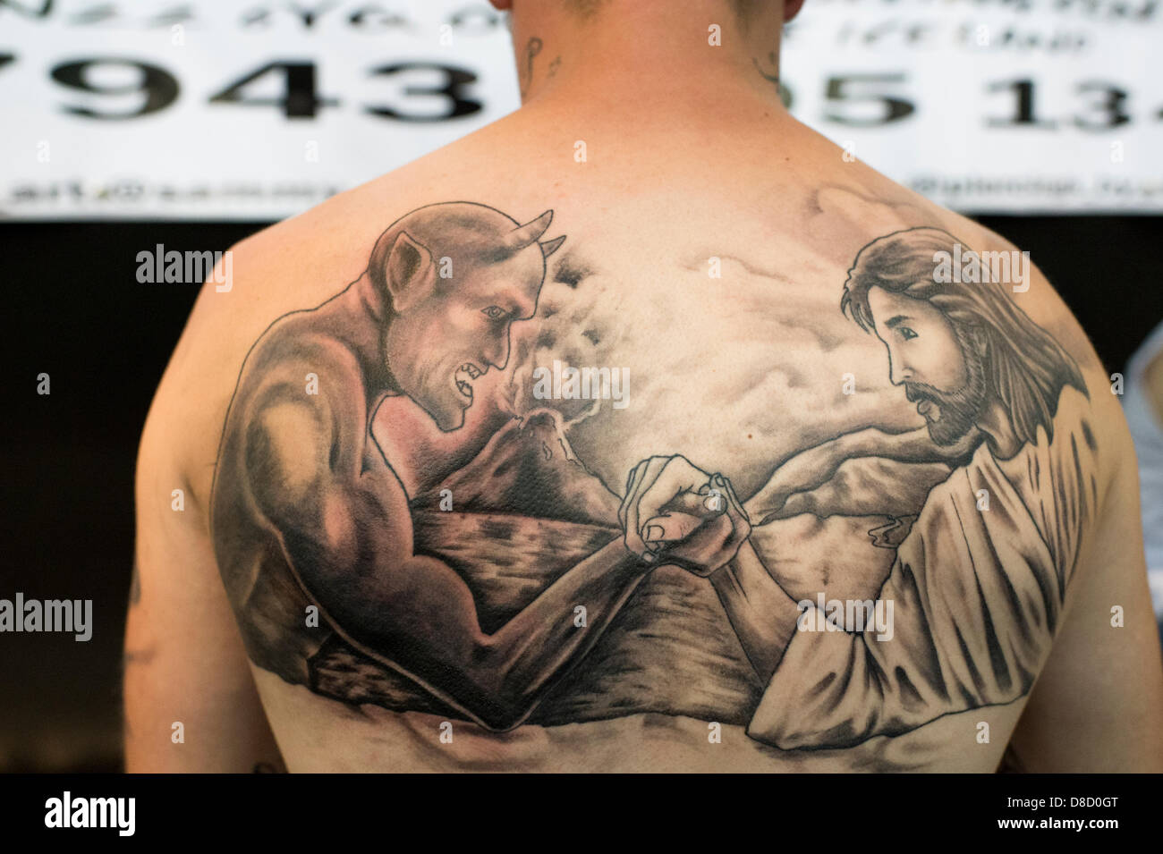 Good Evil Tattoo High Resolution Stock Photography And Images Alamy