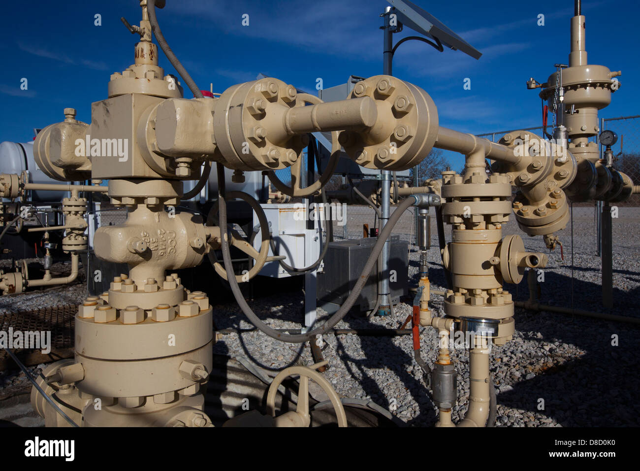 oil and gas wellhead and valves, west Texas, USA Stock Photo Alamy