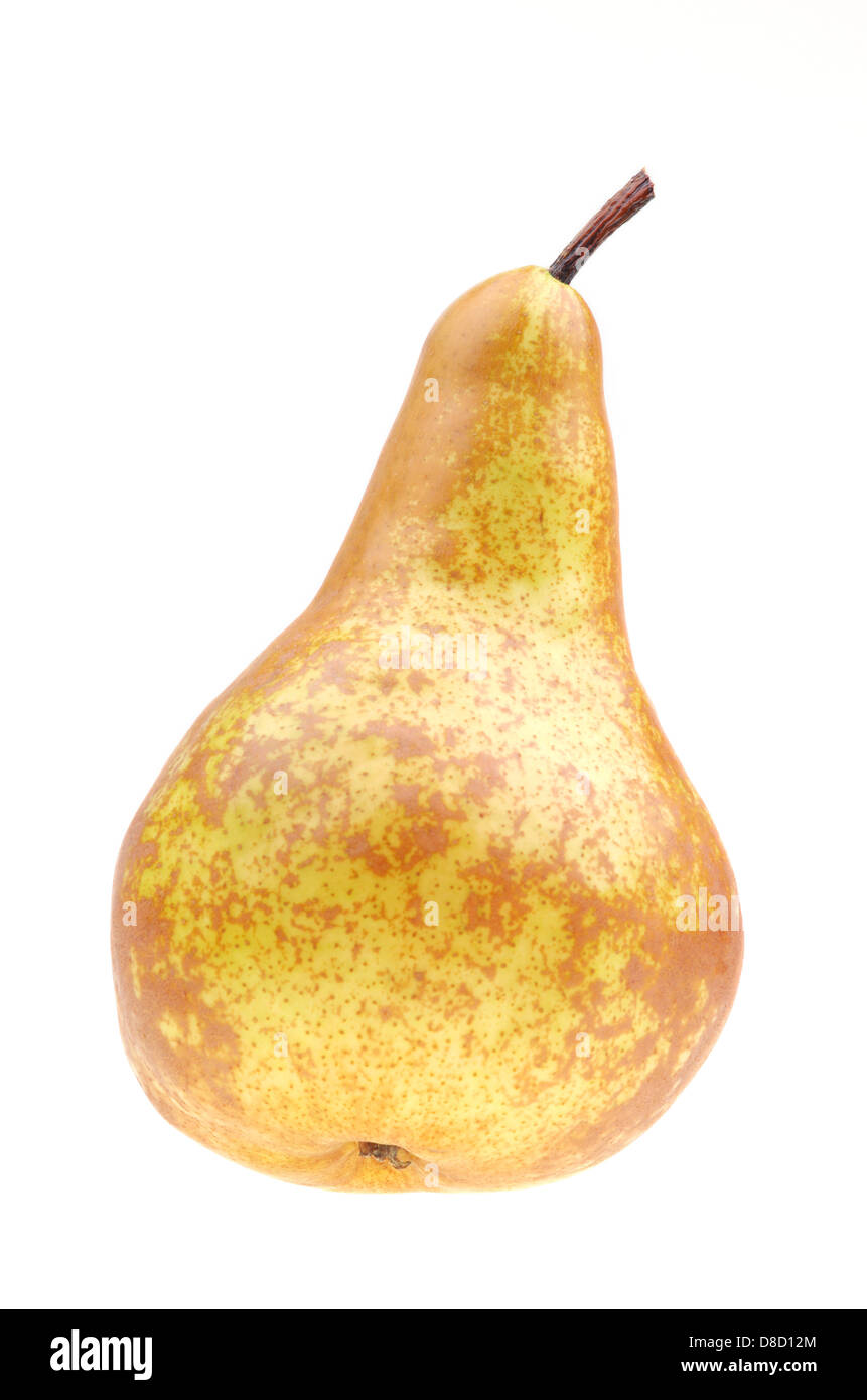 Yellow pear isolated on a white background Stock Photo