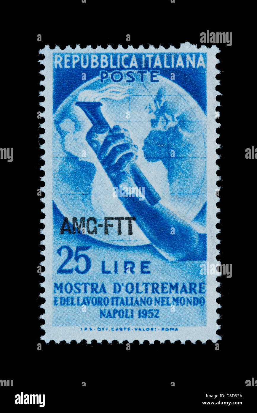 An old italian stamp overprinted AMG FTT - Trieste free zone - Allied  Military Government for Trieste Stock Photo - Alamy