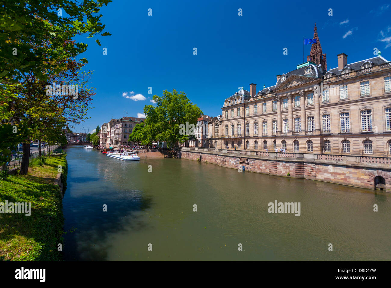 Palais Rohan / Rohan palace on the river Ill Strasbourg, Alsace, France, Europe Stock Photo