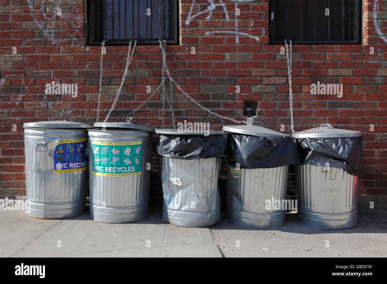 Trash Cans New York City High Resolution Stock Photography and Images