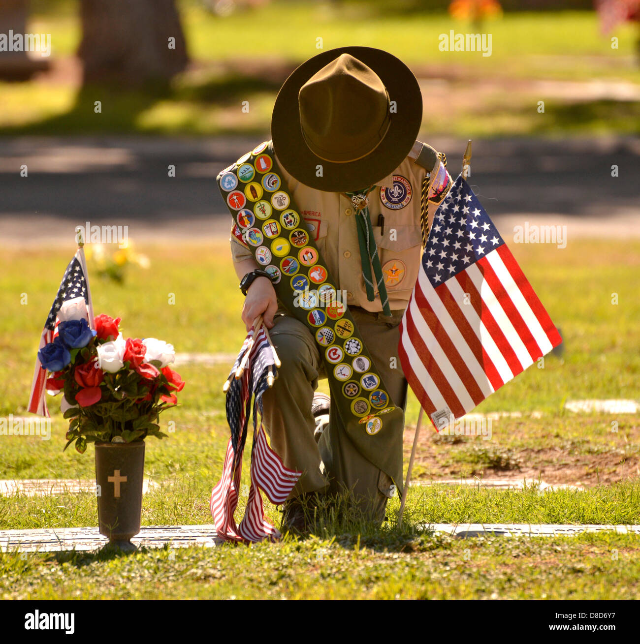 American teen boys with american flag hi-res stock photography and