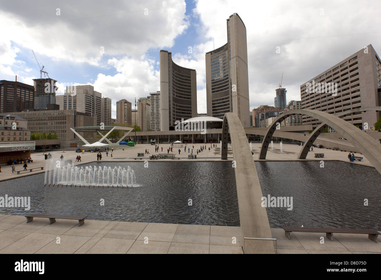 Toronto City Hall and Nathan Phillips Square Stock Photo