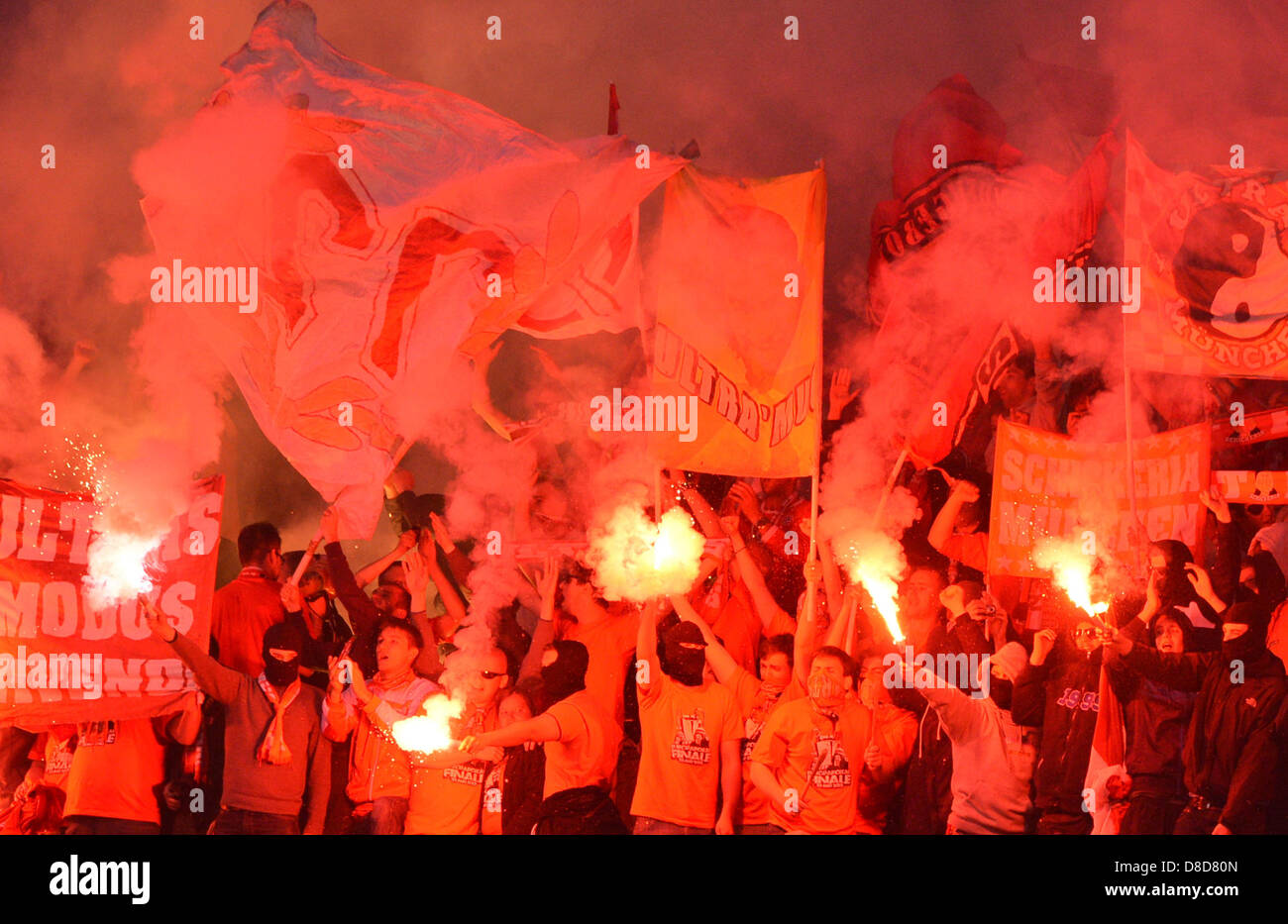 Munich fans light flares uefa hires stock photography and images Alamy