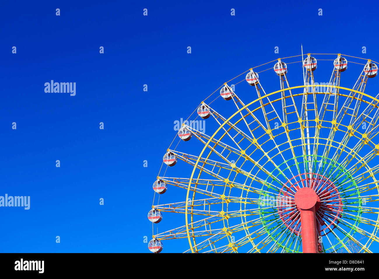 Ferris wheel with blue sky Stock Photo - Alamy