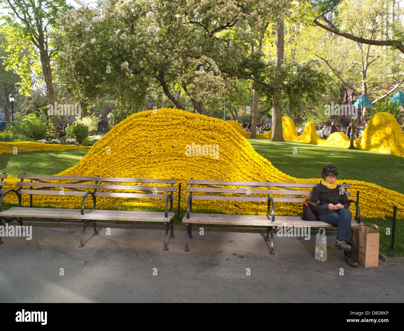 public art display in Madison Square Park NYC Stock Photo