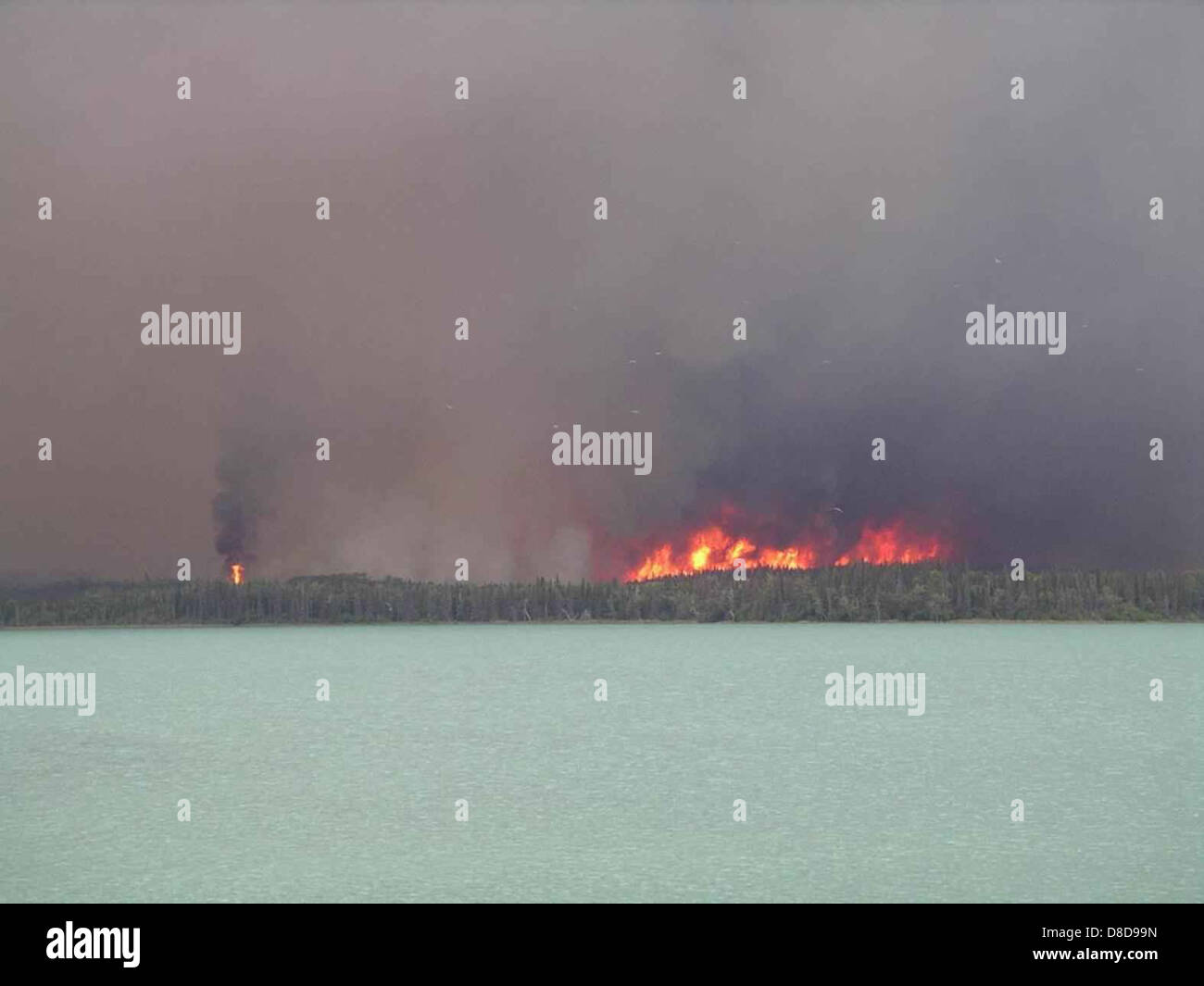 Sky covered with smoke forest fire Stock Photo - Alamy